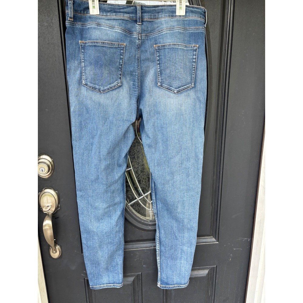 ASOS Denim Womens High Rise Skinny Jeans Blue Medium Wash Size UK 18/32 - Picture 2 of 13